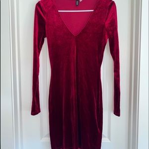 Red Velvet Bodycon Dress